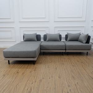 Sofás Seccionales para Sala de Estar, Sofás de Madera en Forma de L para Patio Trasero, Hechos de Madera Maciza - Product Image 1