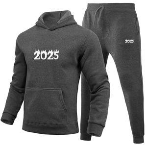 Conjunto de chándal de invierno de peso pesado para hombre con capucha sólida ecológica de alta calidad, ropa deportiva con logotipo personalizado - Product Image 4