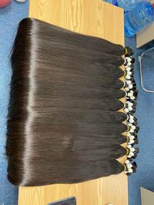 Meilleure vente 100% Vietnam brut vierge Remy cheveux faisceaux de haute qualité droite en vrac cheveux synthétiques 30 pouces étiré en gros - Product Image 4