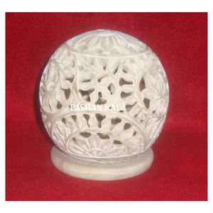 Increíble diseño, artículo decorativo indio Natural, esteatita, forma redonda única, diseño de tallado Floral a mano, portavelas de luz de té - Product Image 1