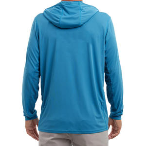 Custom UPF 50 Breathable Long Sleeve <b>Hooded</b> Fishing <b>Shirt</b> for Men with UV Protection Quick Dry Polyester/Cotton - Product Image 4