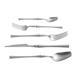 Ensemble de couverts en acier inoxydable plaqué durable et créatif, de haute qualité, avec miroir, cuillère, fourchette, couteau, couverts élégants - Product Image 3