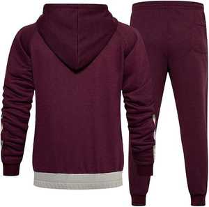 Ensemble de pantalons de jogging empilés personnalisé survêtements 2 Pc survêtement à capuche avec broderie en détresse et ensembles de pantalons de survêtement évasés pour hommes - Product Image 6