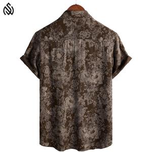 Chemises de plage d'été à séchage rapide, col boutonné, manches courtes, chemises pour hommes, évacuation par sublimation - Product Image 3