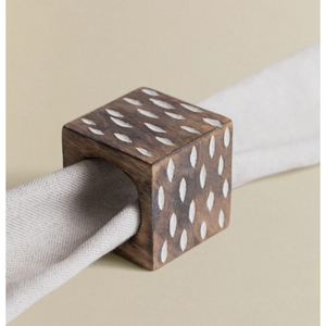 Servilletero de mesa de diseño admirable, servilleteros de madera de olivo hechos a mano, Juego de 4 servilleteros de madera, excelente precio - Product Image 6