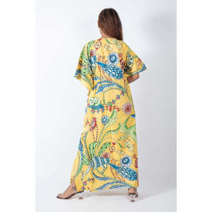 Caftán de Algodón con Estampado de Águila, Traje de Baño para Mujer - Product Image 4