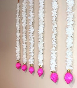 พวงมาลัยสายบัวดอกมะลิตกแต่งเทศกาลและงานปาร์ตี้ตกแต่ง ganpati พวงมาลัยตกแต่งวัดแขวนผนัง - Product Image 1