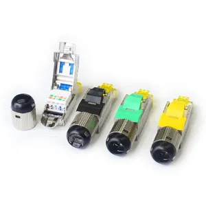 고양이 7 케이블 키스톤 잭 커넥터 Rj45 Cat6a Cat7 Cat8 커넥터 툴리스 커넥터 Cat8 케이블