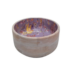 Nouvellement conception en bois forme ronde bol de fruits naturel fini pour table maison et hôtels nourriture et collations bols de service faits à la main - Product Image 3