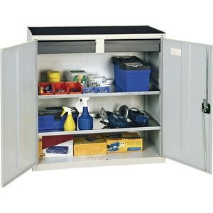 2-Drawer Light Grey RAL 7035 <b>Tool</b> <b>Cabinet</b> 2 Shelves H1000xW1000xD500 mm Blunt Design Product Category - Product Image 1