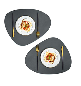 Sous-plats de table en cuir de conception haut de gamme, artisanat indien, pour la cuisine et la salle à manger, avec un tapis en lin exquis, en promotion - Product Image 5