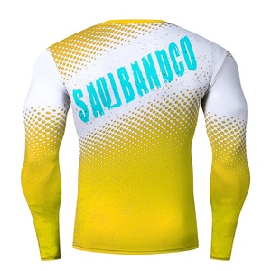 Rash Guard à manches complètes violet/blanc, équipement BJJ d'entraînement de haute qualité, équipement MMA et Kimono Rash Guard pour hommes - Product Image 6