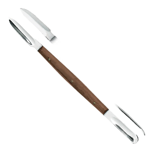 Instrumentos Quirúrgicos Dentales Lessman, Cuchillas Manuales de Acero Inoxidable, Mango de Madera, Cuchillo para Cera y Espátula para Mezclar Yeso - Product Image 1