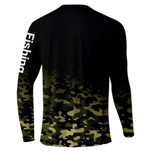Camisetas de pesca al aire libre 100% poliéster manga larga protección UV impresión Digital transpirable ropa deportiva para hombres camisas de pesca - Product Image 2