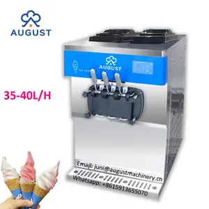 High Quality 2+1 flavor 3 handle Big Output 20-28L/H Stainless Still Wholesale Portable Frozen Fruit Ice Cream Machine