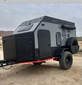 Caravane de luxe Teardrop, mini camping-car de grande qualité pour 4 personnes, utilisation domestique et aquatique réglable - Product Image 6