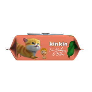 Lingettes Humides pour Bébé Non Tissées 100% Naturelles Kinkin, Lingettes Nettoyantes pour Bébé, 80 Pièces, Vente en Gros, 100% - Product Image 5