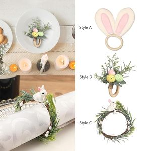 <b>Ornament</b> Napkin Ring Buckle Home <b>Easter</b> Napkin Ring Elegant Table Decor for Weddings and Christmas Holidays for Special Party - Product Image 4