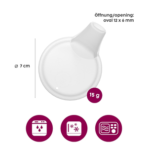 ORNAMIN Spouted lid with large opening - Controlled Flow Drinking Aid Adaptive Cup Attachment - Product Image 2