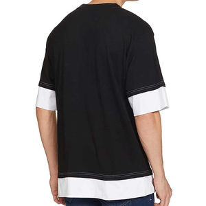 เสื้อยืดผ้าฝ้ายถักไซส์ใหญ่พิเศษสำหรับผู้ชายเสื้อโอเวอร์ไซส์ผ้าคอตตอน100% โลโก้ตามสั่ง - Product Image 2