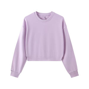 Sudadera corta de cuello redondo para otoño e invierno, sudadera de manga larga moderna y versátil, suelta e informal - Product Image 6