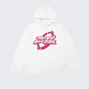 <b>Silk</b> Screen Printed Fleece Hoodie Custom Logo Men and Women Hot Selling High Quality <b>100</b>% Cotton Oversized Unisex - Product Image 4