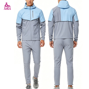 Men's Printed Lightweight Breathable Hooded <b>Tracksuit</b> 2 Piece Windbreaker Sportswear Reflective Zipper Sporty Autumn Outdoor - Product Image 2