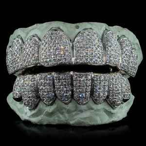 Customized Vintage VVS Moissanite Hip Hop Grillz <b>Teeth</b> with Gold Plating for Men-Wedding Gift - Product Image 1
