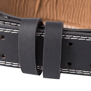 Ceinture de gymnastique en cuir personnalisée de haute qualité Fitness boucle d'entraînement de levage de puissance ceinture d'haltérophilie personnalisée OEM - Product Image 2