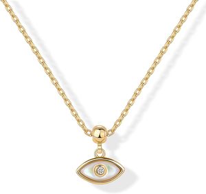 PAVOI Pendentif en or jaune 14 carats plaqué or, avec zircon cubique et imitation perle, chaîne en bambou, hypoallergénique, réglable, délicat - Product Image 1