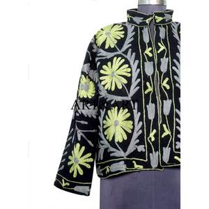 Chaqueta Boho de Alta Calidad para Mujer, Estilo Vintage, Bordado Suzani, Acolchada, 100% Algodón, Ecológica, Hecha a Mano, Tradicional, Precio Razonable - Product Image 2