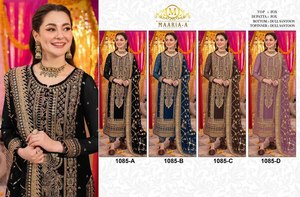 Vêtements prêts à porter de style pakistanais, nouveau tissu en faux georgette de designer, brodé, multicolores, taille longue, salwar traditionnel pour les fêtes - Product Image 3