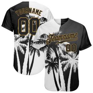 Camiseta de béisbol auténtica de cocoteros hawaianos con diseño de patrón 3D personalizado - Product Image 1