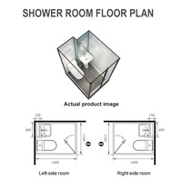 Cabine de douche modulaire compacte personnalisée YEETE avec porte coulissante en verre, composants certifiés WaterMark pour projets hôteliers OEM ODM