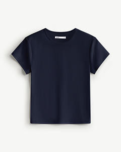 Camiseta Corta Informal de Alta Calidad para Mujer, Transpirable, de Secado Rápido, de Spandex/Algodón, Corte Regular, para Verano, por Routine Vietnam - Product Image 1