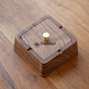 Cendrier en bois Tradebyd rustique fait à la main Cendrier durable Accessoire de fumer unique pour fumeurs en plein air et à la maison - Product Image 5