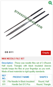 GS 811 Set de limes à cire en acier Outils de bijouterie pour le travail de la bijouterie - Product Image 2