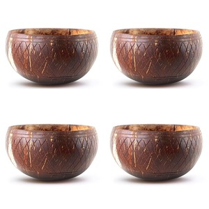 ชามสลัดเปลือกมะพร้าวธรรมชาติทำมือสำหรับห้องครัวและห้องรับประทานอาหาร - Product Image 1