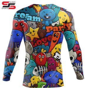 Vêtements de sport de haute qualité personnalisés unisexes à impression sublimée, respirants, à séchage rapide, compression, pour la salle de sport, entraînement MMA, rashguard - Product Image 3