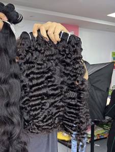 Venta al por mayor birmano rizado 100% pelo vietnamita crudo cutícula alineada máquina doble trama todos los colores adecuado superventas cabello humano - Product Image 3