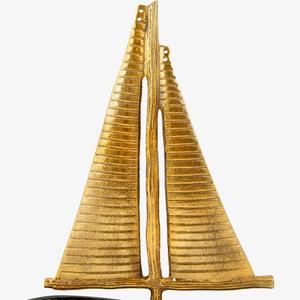 Décoration de table de salon, yacht doré avec base, objet décoratif, yacht antique, décoration intérieure moderne, articles de décoration pour la maison - Product Image 4