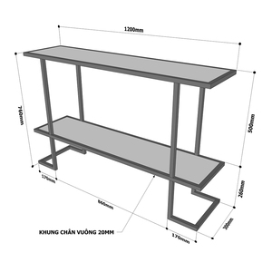 Modern/Contemporary/Classic Accent Entry <b>Console</b> Table with Wooden Top & Powder-Coated Iron Frame - Product Image 4