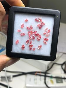 Diamants roses taille poire, cultivés en laboratoire, couleur fantaisie vive, clarté VS VVS, CVD HPHT, certifiés IGI, prix de gros - Product Image 2