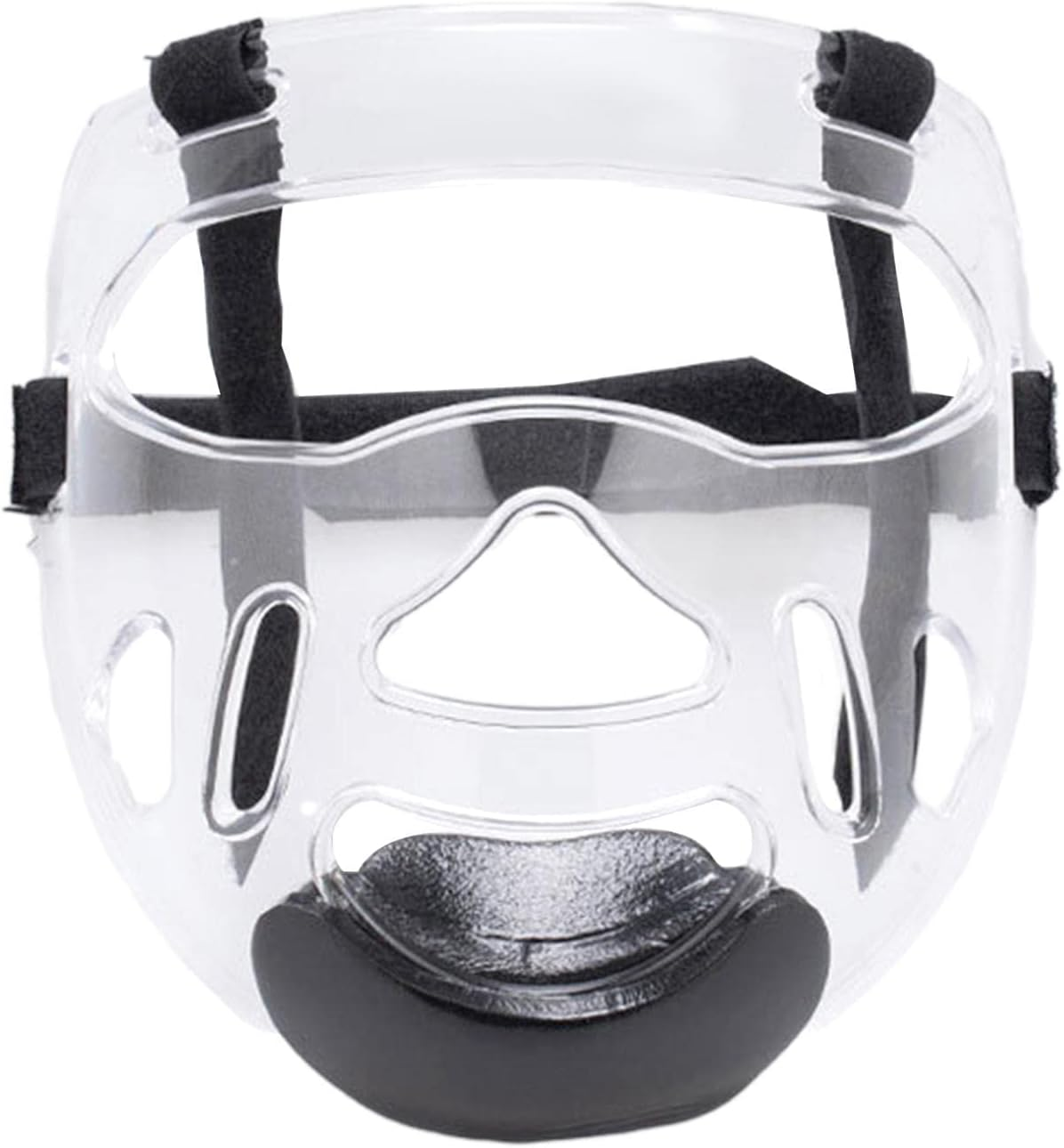 Professional Clear Taekwondo Mask Detachable Protective Face Shield Head Cover in plastic for Boxing and Karate White