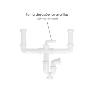 Siphon double extensible avec deux sorties de 1 1/2 pouces / 40 mm - Product Image 4