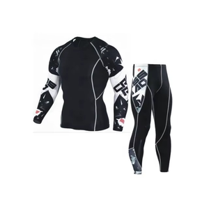 Alta demanda transpirable Rash Guard Unisex Fitness gimnasio manga larga diseño personalizado compresión impresa Spandex/poliéster deportes - Product Image 6
