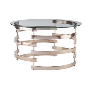 Nouvelle table basse design design indien avec plateau en verre trempé avec pieds en métal doré table basse pour obtenir un excellent taux - Product Image 2