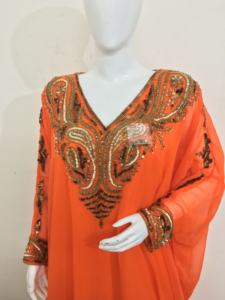 Ropa de fiesta de vacaciones Caftanes de moda de manga larga para mujer Estilo marroquí Abaya Dubai Caftan Vestido árabe Fiesta de noche Ropa de vacaciones - Product Image 3