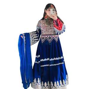 Vestido Casual Largo hasta el Suelo para Mujer, Estilo Afgano Modesto, Talla Grande, Silueta en A, para Todas las Temporadas, MOQ Bajo, Mangas Largas, con Logotipo Personalizado - Product Image 1