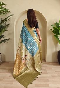 Increíble color Georgette con Zari Weaving Saree Woman Fashion Fabricante y proveedor de India a precio barato - Product Image 6